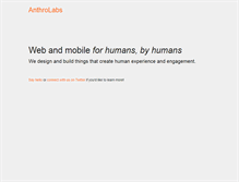 Tablet Screenshot of anthrolabs.com